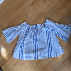 Blue and white shirt